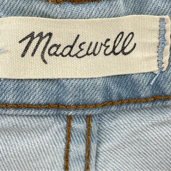 Madewell High Rise Denim Mid Length Shorts Light Wash Size 24 Modest Bermuda - Picture 8 of 12